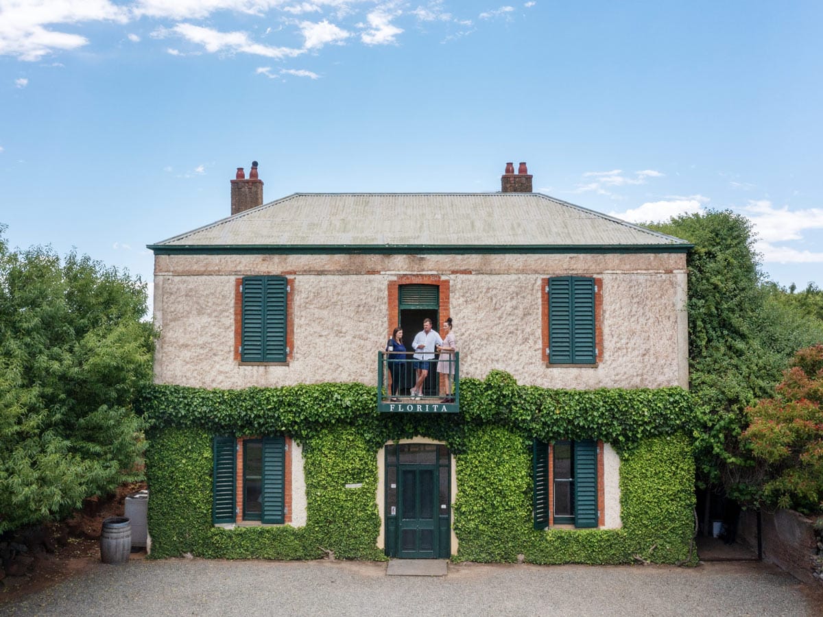 Florita vineyard building at clos Clare in the Clare Valley