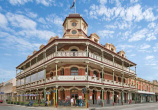 the facade of The National Hotel, Fremantle
