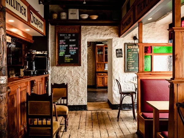 the vintage interior of Irish Murphy’s, Hobart, Tas