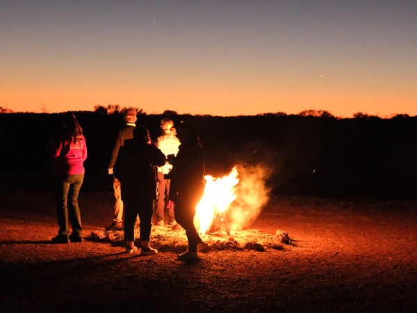bonfire at Marla