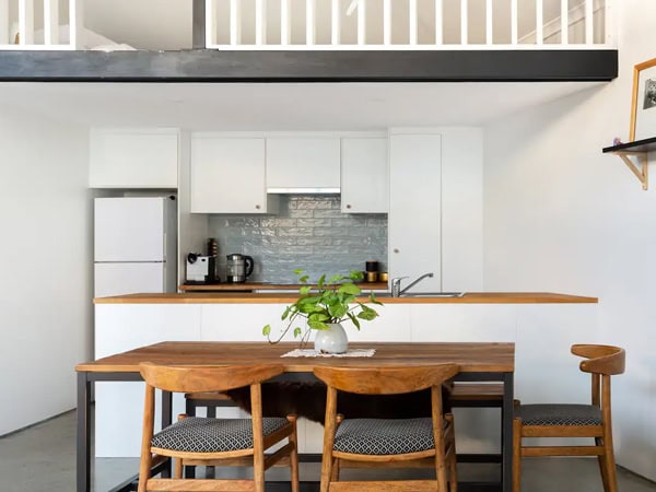 the dining at Modern cottage, Fremantle