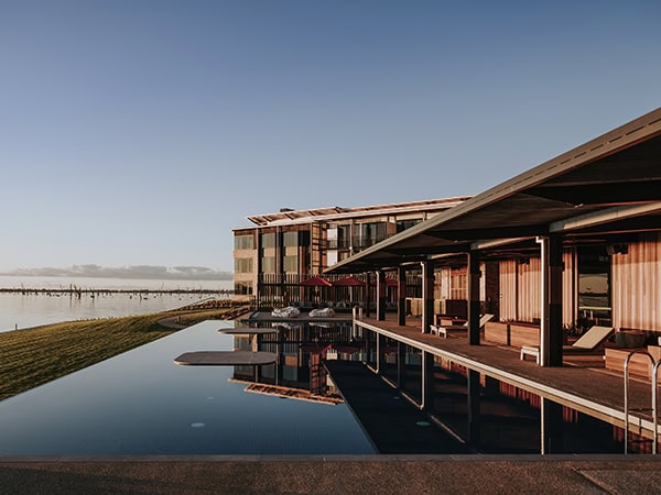 The Sebel Yarrawonga's lakeside pool. An Accor Hotels Property