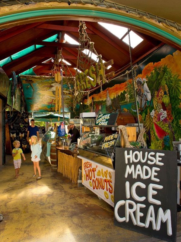 the confectionary stalls inside Robe Ice Cream