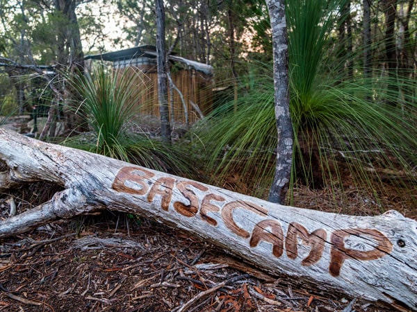 the basecamp on Flinders Island