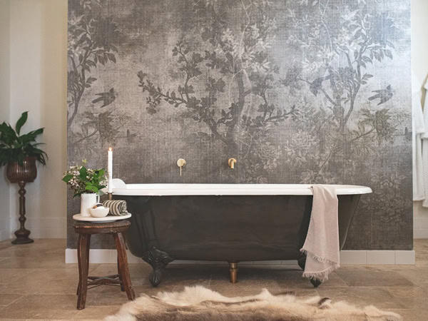 a bathtub inside Under the Oaks Airbnb in Hahndorf