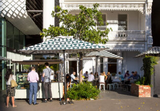 the cafe exterior of The Kettle Black, Melbourne