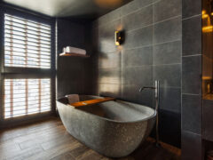 Marble bath inside the rooms of MACq01 in Hobart