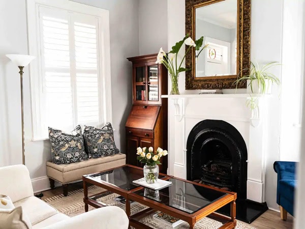 the interior of a fur baby-friendly cottage in Adelaide