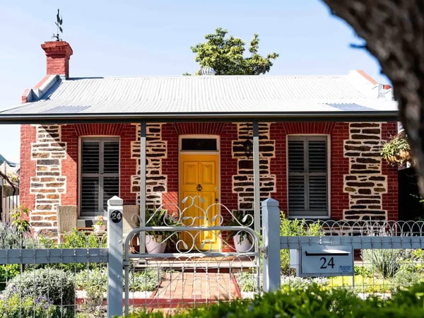 the exterior of a fur baby-friendly cottage in Adelaide