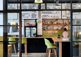 the taproom interior of Overland Brewers and Distillers