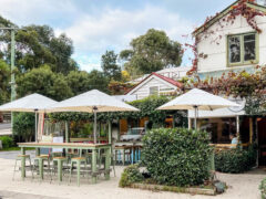 outdoor dining at Riverbank Café, Lorne