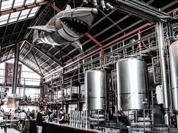 the beer production room at Little Creatures Brewery, Fremantle