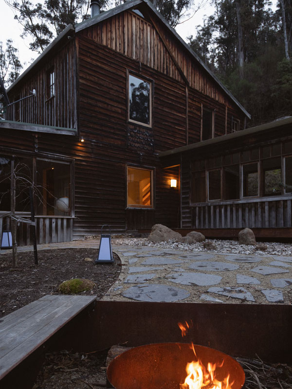 an outdoor fire pit at Provider House, Hobart