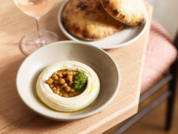 hummus and pitta at RAFI North Sydney