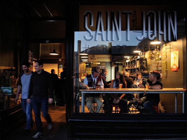 people drinking inside Saint John Craft Beer, Launceston