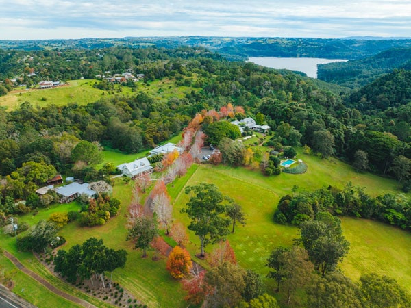 an aerial view of Spicers Clovelly Estate in Montville