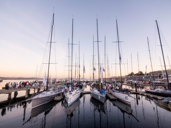 the yachts at Sydney to Hobart Yacht Race