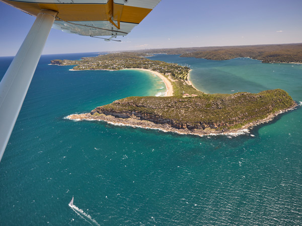 the view from above Sydney Harbour, Sydney Seaplanes
