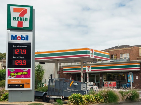 7 Eleven service station in Hawthorn in suburban Melbourne