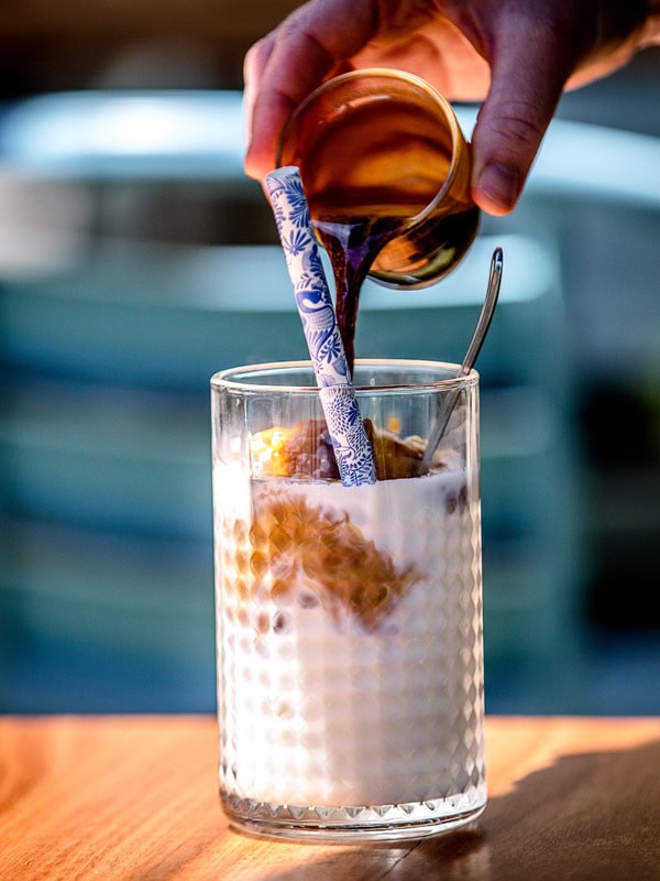 the milk coffee at Black Vice Cafe and Roastery, Yarra Valley