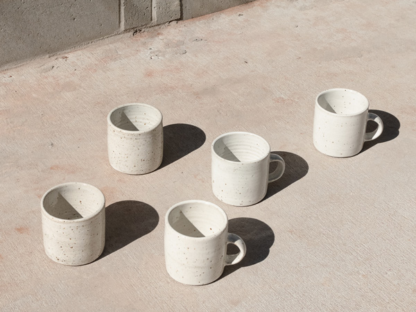 ceramic mugs at Clay Barn, Byron Bay