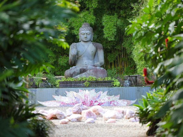 a sacred statue at the Crystal Castle and the Shambhala Gardens, Mullumbimby