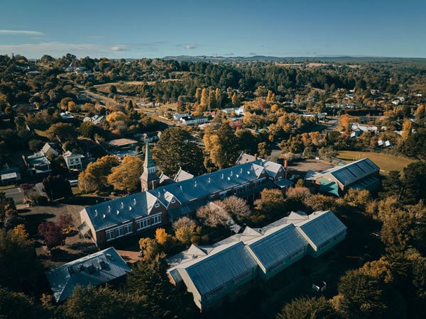 Daylesford aerial shot in Victoria