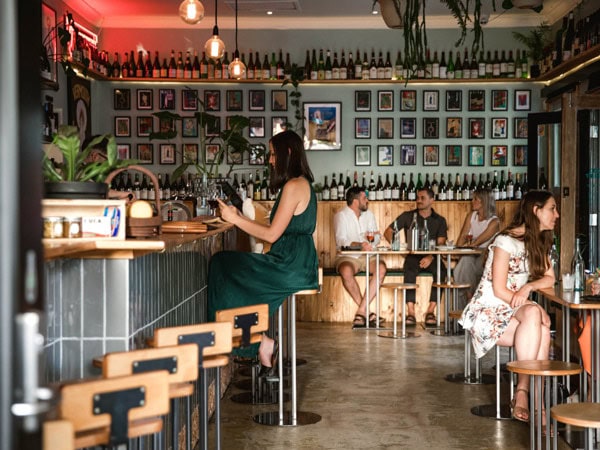 the dining interior of Good Gilbert bar in Adelaide