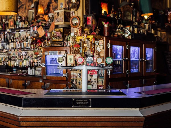 the bar counter at Grace Emily Hotel