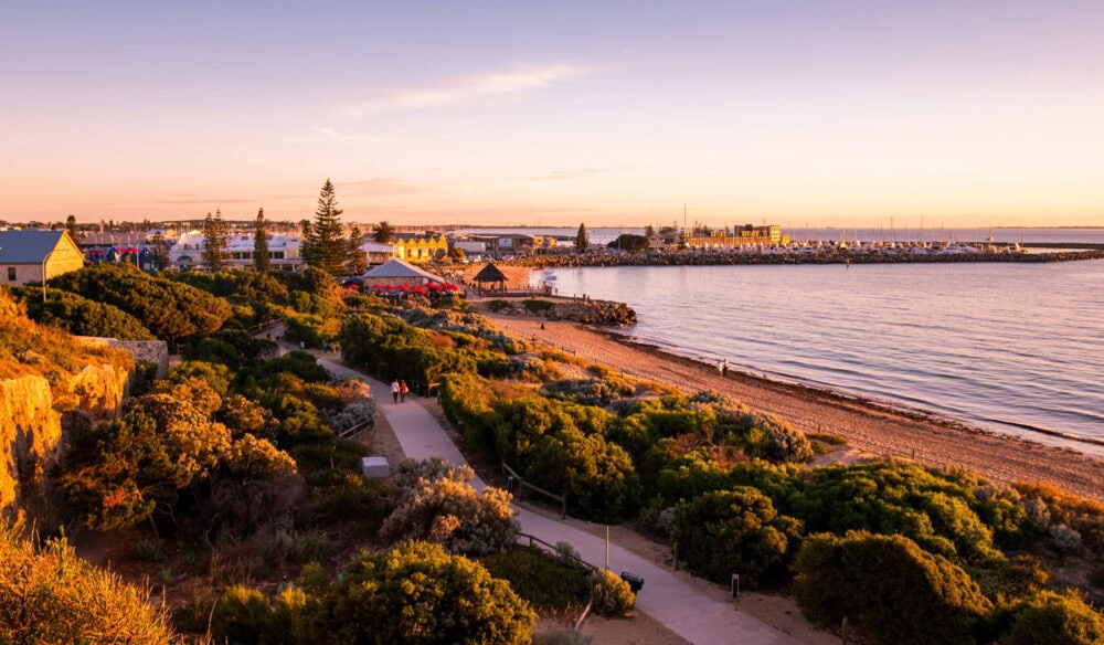 View Of Fremantle At Riverbank