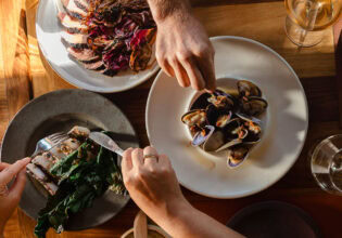 Series of dishes at Savour The Tweed festival in the Tweed