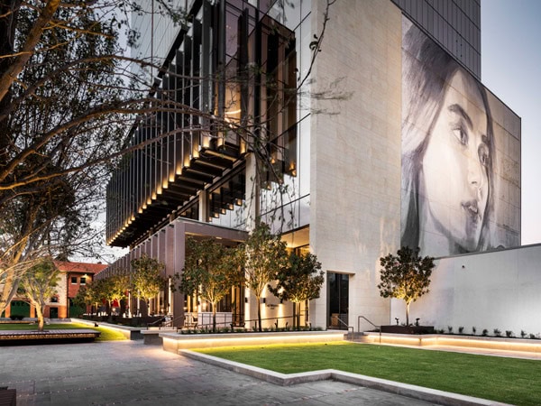 the building exterior of The Westin, Perth