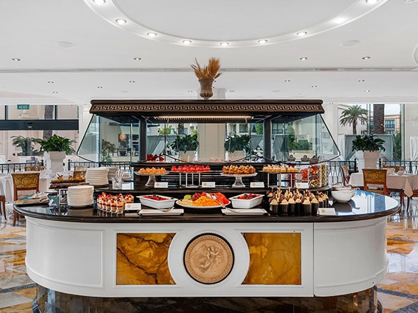 buffet breakfast at Palazzo Versace Imperial Hotel Gold Coast