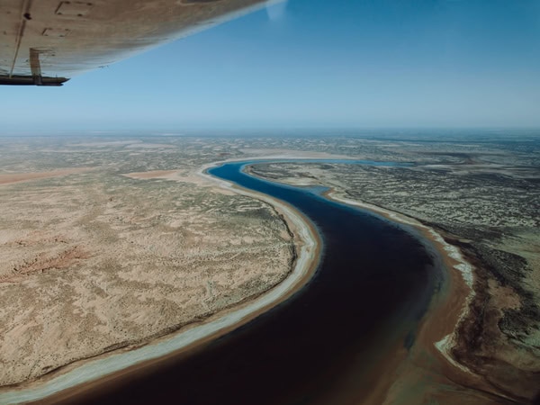 an aerial view of Kati Thanda-Lake Eyre, SA