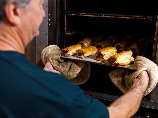 Sausage rolls from Kenilworth Bakery