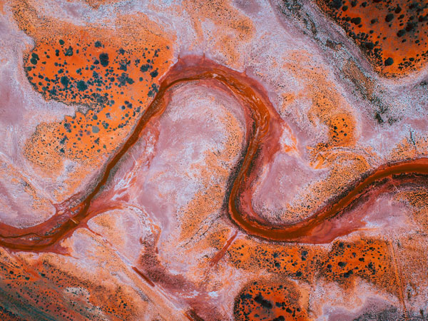 an aerial view of Lake Ballard, Goldfields-Esperance, WA