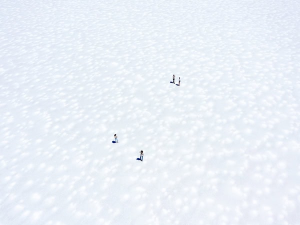 people exploring Lake Gairdner National Park, SA