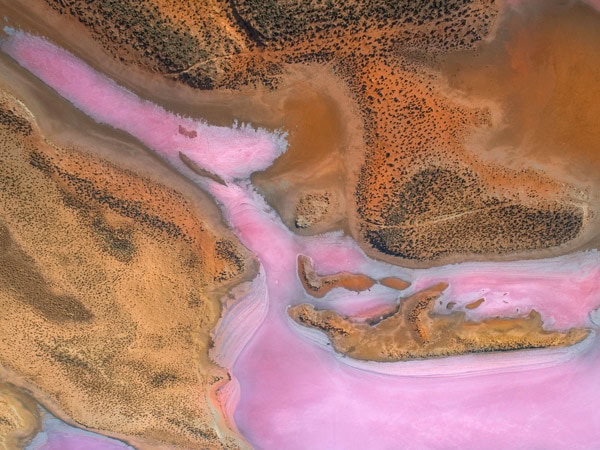 an aerial view of Lake Gregory, near Halls Creek