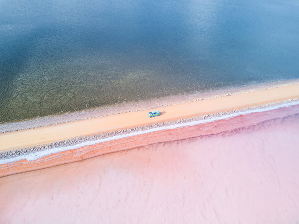 driving through Lake MacDonnell