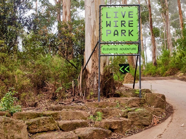 the Live Wire Park signage