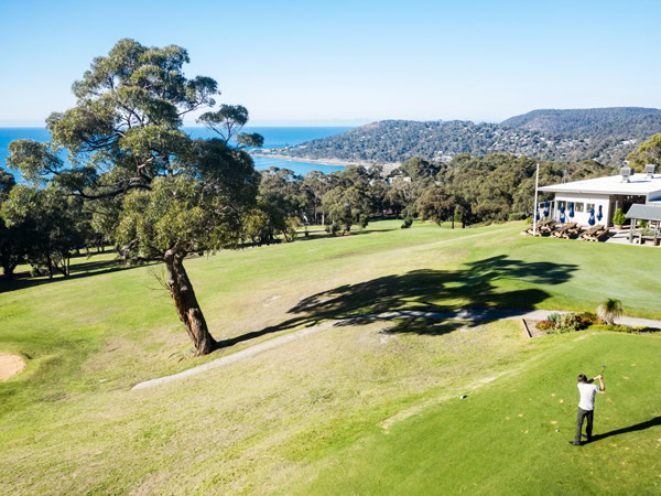 an aerial view of the Lorne Country Club