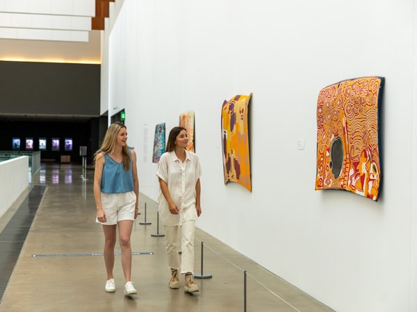 two women exploring the Gallery of Modern Art