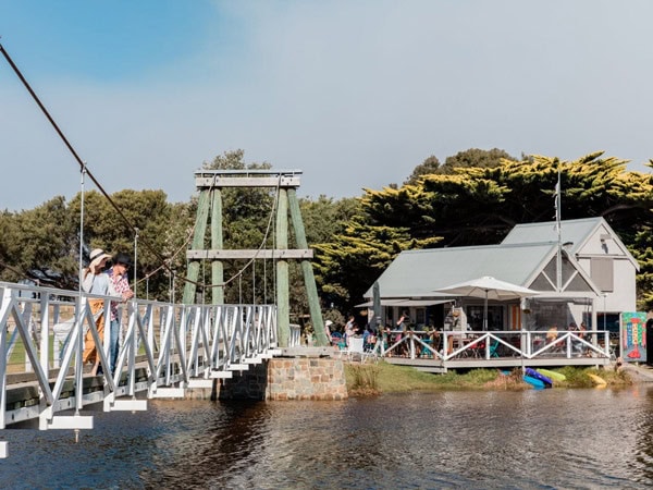 the Swing Bridge Cafe in Lorne