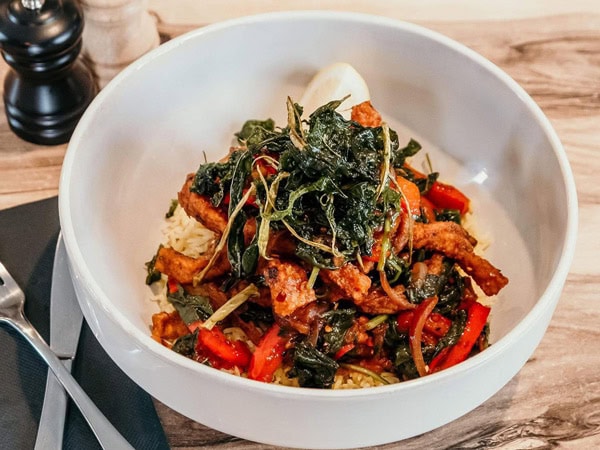 a bowl of food at The Stump, Port Fairy