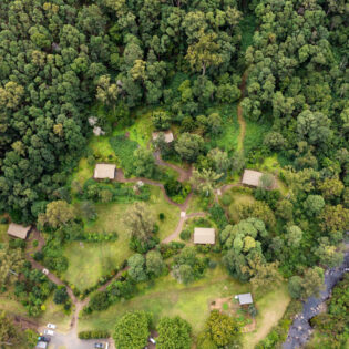 an aerial view of Nighfall camping grounds on the Gold Coast