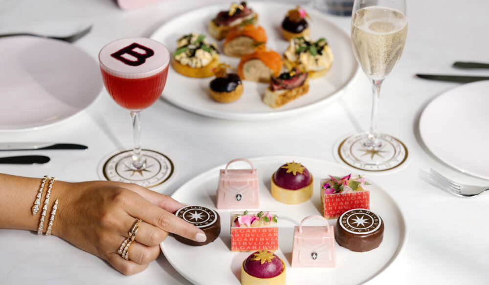 high tea at Palm Court at The Langham Gold Coast