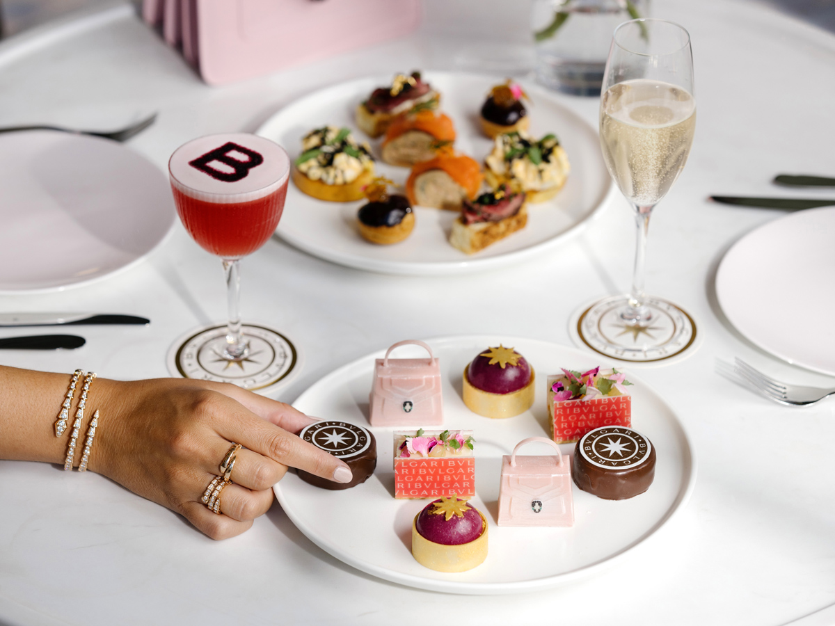 high tea at Palm Court at The Langham Gold Coast