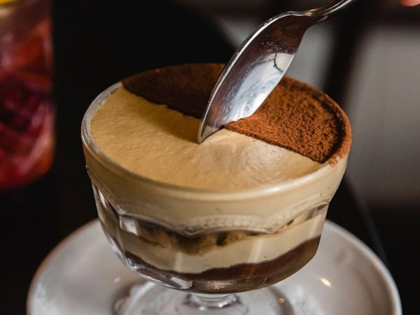 an Italian dessert at 1889 Enoteca, Brisbane