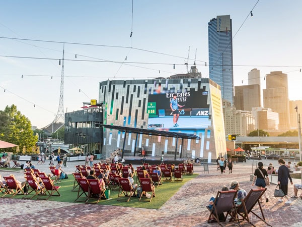 an outdoor event during the Australian Open