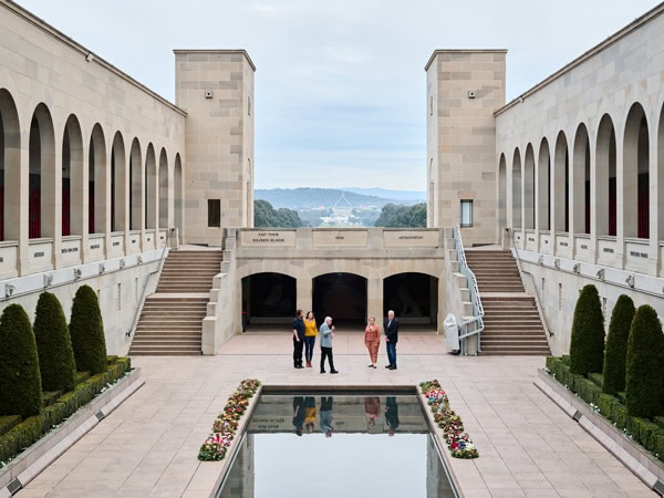 visitors exploring the Australian War Memorial, Canberra